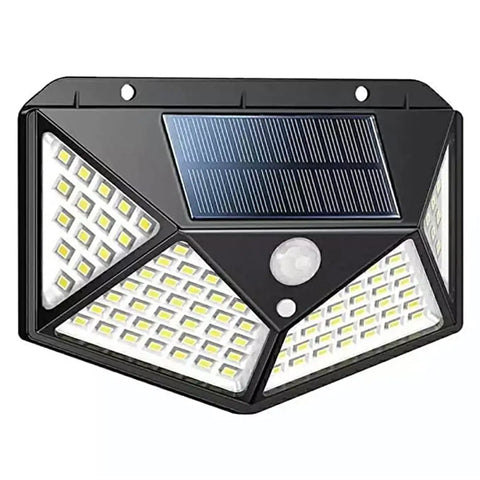 Solar Lights 100 LED Solar Power Outdoor Motion Sensor Light with LED On Both Side, Waterproof(100 LED - Pack of 1)