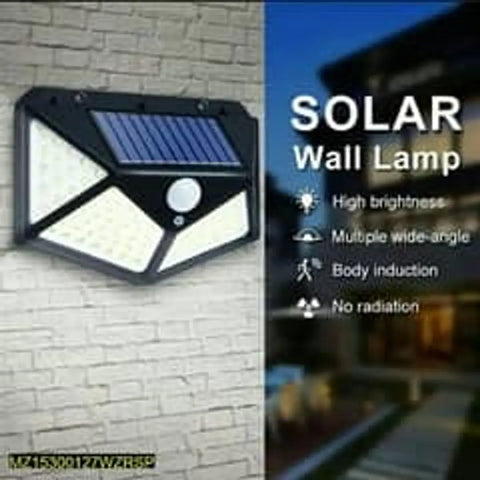 100 LED Solar Security Lightfor Garden, Outdoor, Deck Garage Lamp with Motion Sensor Solar Waterproof Wall Light Solar Powered Light with 3 Modes