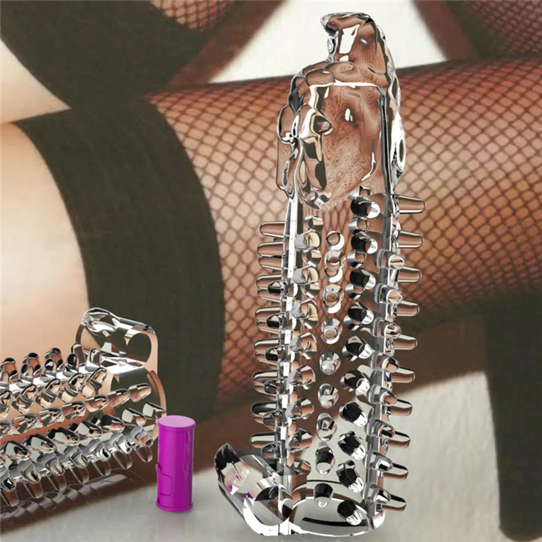 CRYSTAL Washable  Reusable Silicone Extra Dotted Condom (PACK OF 1)