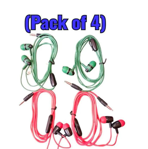 Earphone pack of 4 pc combo
