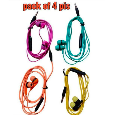 Classy Wired Earphone, Pack of 4
