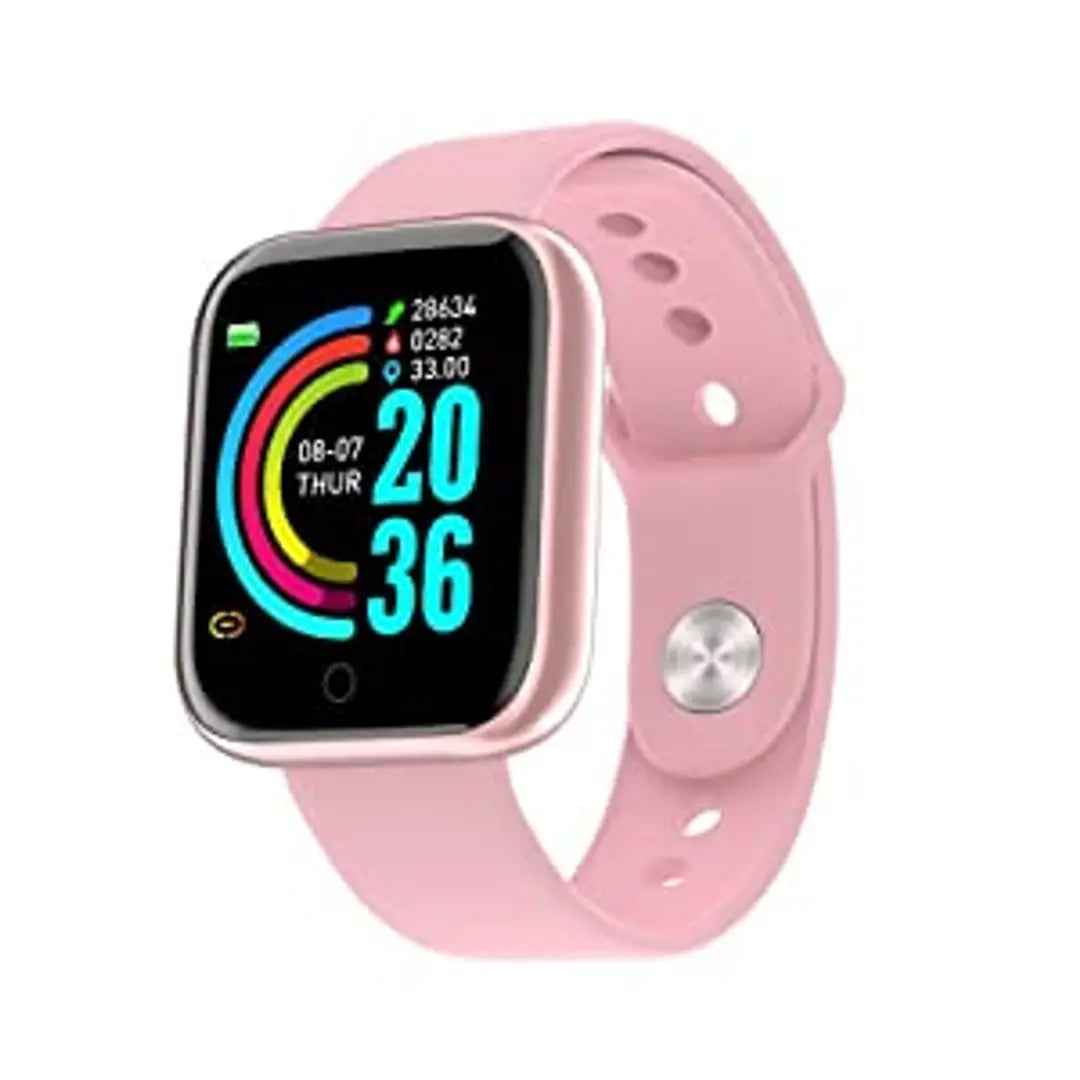 smart watch D20  ,  smart watch for men and woman Android Bluetooth with Heart Rate Activity Tracker -Pink
