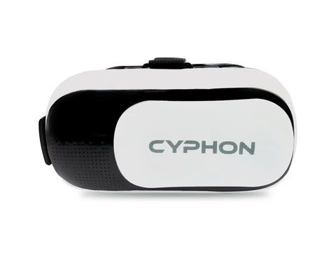 CYPHON Virtual Reality 3D Video Glasses Anti-Radiation Adjustable Screen Headset with Inbuilt Headband (White VR)
