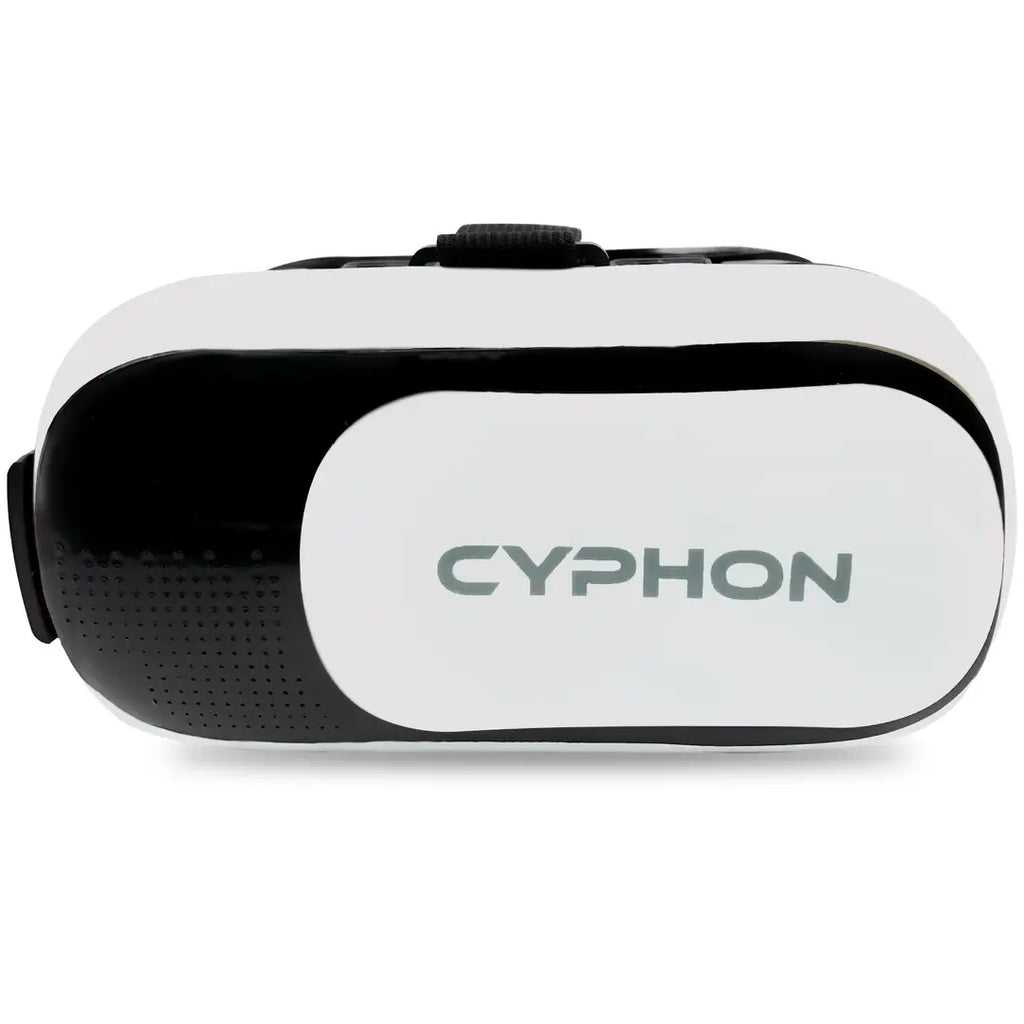 CYPHON Virtual Reality 3D Video Glasses Anti-Radiation Adjustable Screen Headset with Inbuilt Headband (White VR)