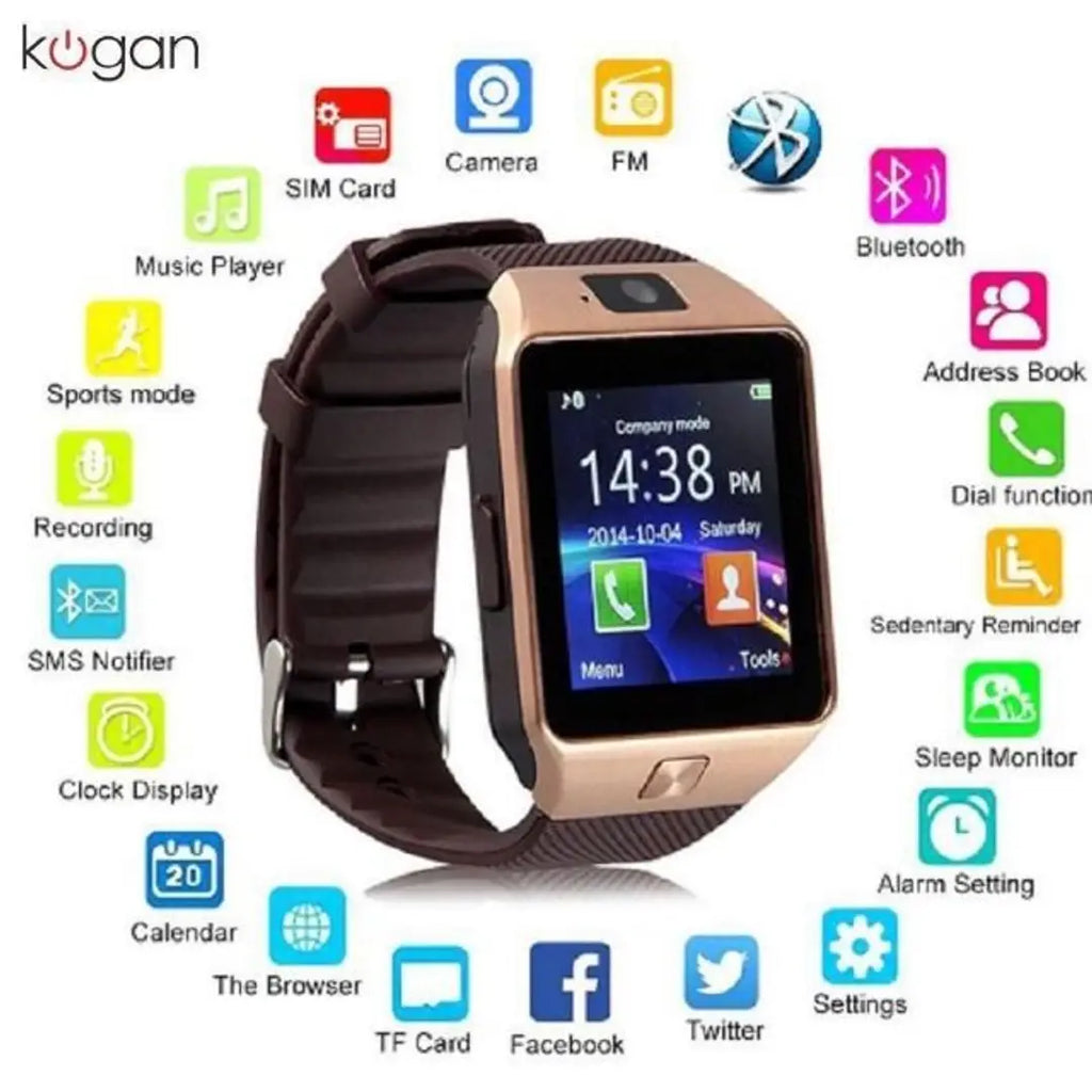 Dz-09 Smart Watch Screen Touch For Men With Bluetooth Calling Wrist Watch