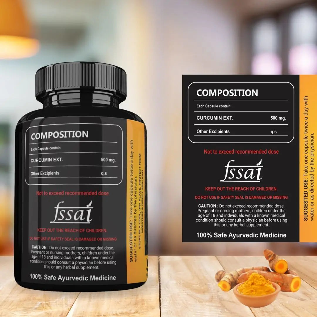 Curcumin Capsules - Unlock the Power of Turmeric 60 capsules 500 mg