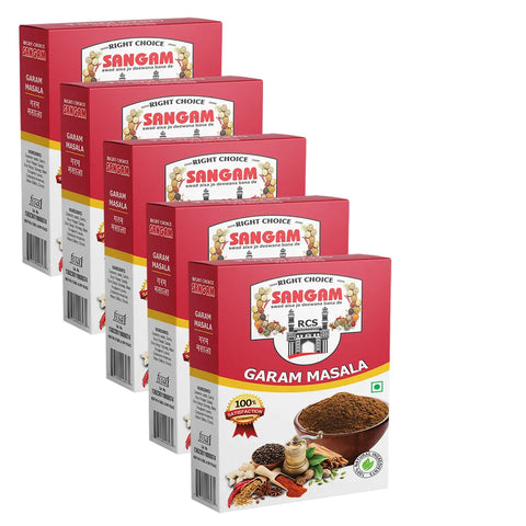 Right Choice Sangam Garam Masala 100% Natural Powder with No Preservatives Colours Added (100g, Garam Masala PAck of 5)