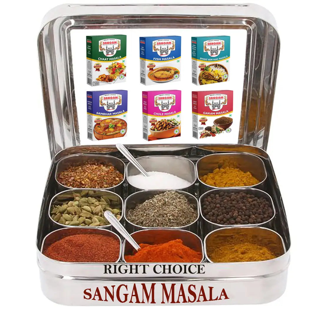 Right Choice Sangam Sambhar Masala 100% Natural Powder with No Preservatives Colours Added (100 gm Pack of 5)Sambhar Masala 500gr