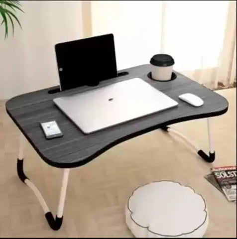 BLACK FLOWER LAPTOP TABLE Bed Study Foldable Table for Children ,Work Office Home men, women Wood Portable Laptop Table