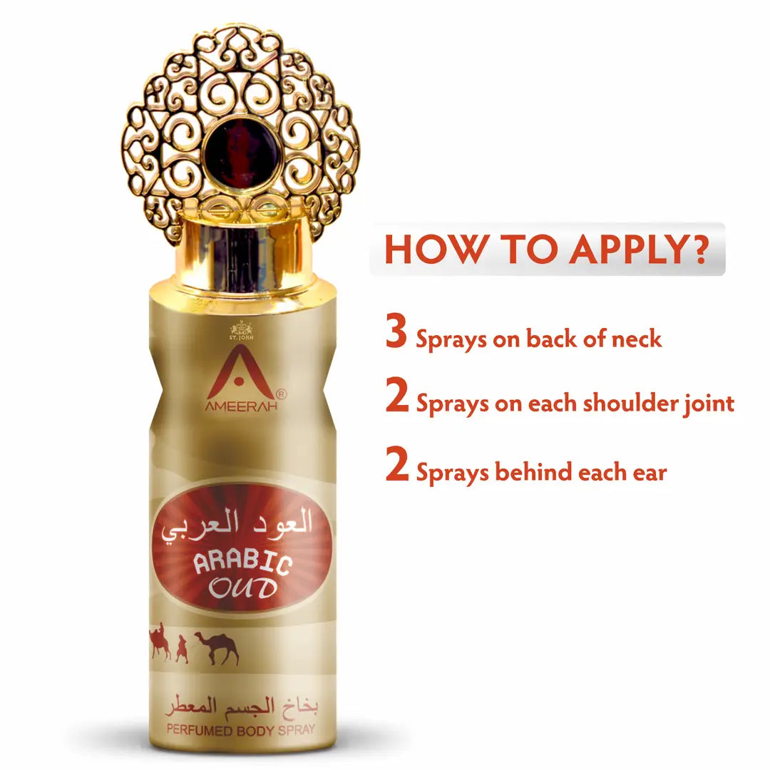 ST-JOHN Arabic Oud Long Lasting Perfumed Deodorant Spray - For Men  Women 200ml
