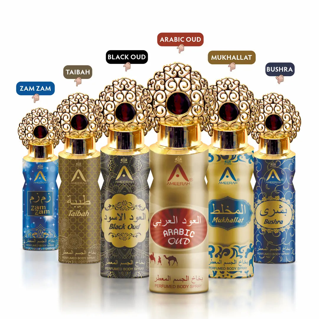 ST-JOHN Arabic Oud Long Lasting Perfumed Deodorant Spray - For Men  Women 200ml