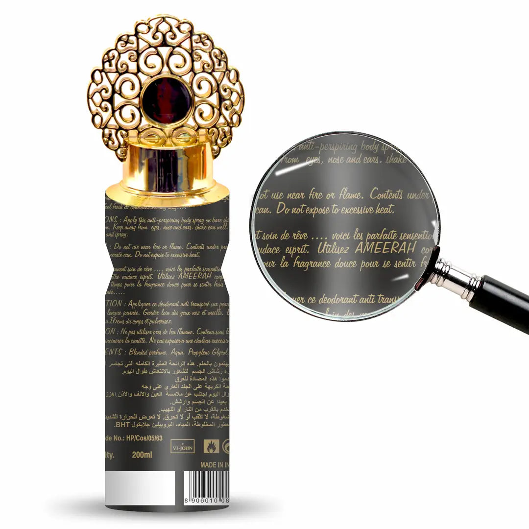 ST-JOHN Black Oud Long Lasting Perfumed Deodorant Spray - For Men  Women (200 ml)