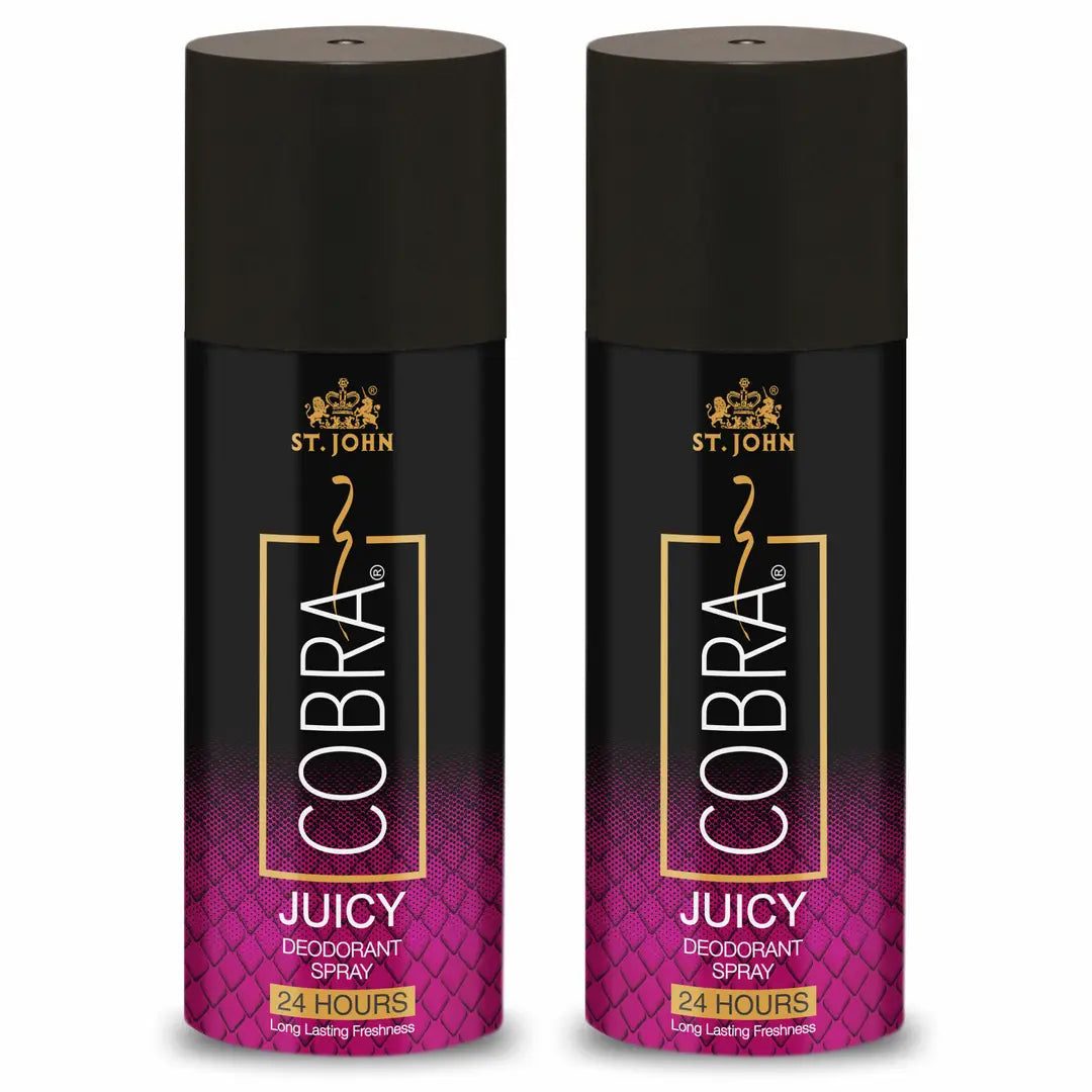 ST. JOHN Cobra Deo Juicy Long-Lasting Fragrance Deodorant Deodorant Spray - For Women (300 ml, Pack of 2)
