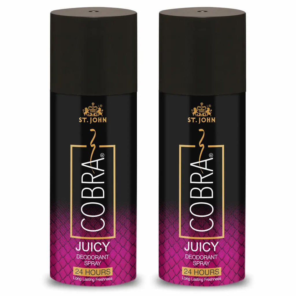 ST. JOHN Cobra Deo Juicy Long-Lasting Fragrance Deodorant Deodorant Spray - For Women (300 ml, Pack of 2)