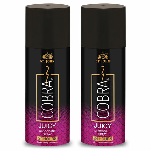ST. JOHN Cobra Deo Juicy Long-Lasting Fragrance Deodorant Deodorant Spray - For Women (300 ml, Pack of 2)