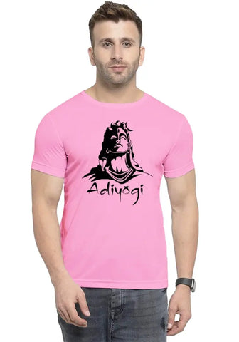 UneeQ Stylish Adiyogi Printed Tshirt  Round Neck Unisex Polyester | Lycra T-shirt for Men And Women