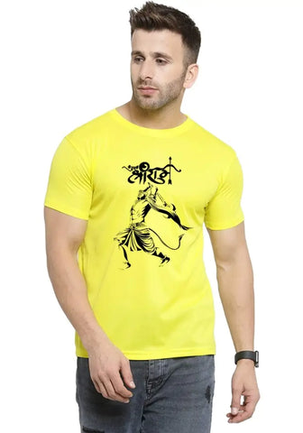 UneeQ Stylish Hanuman Angry Printed Tshirt  Round Neck Unisex Polyester | Lycra T-shirt for Men And Women