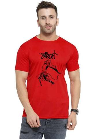 UneeQ Stylish Hanuman Angry Printed Tshirt  Round Neck Unisex Polyester | Lycra T-shirt for Men And Women