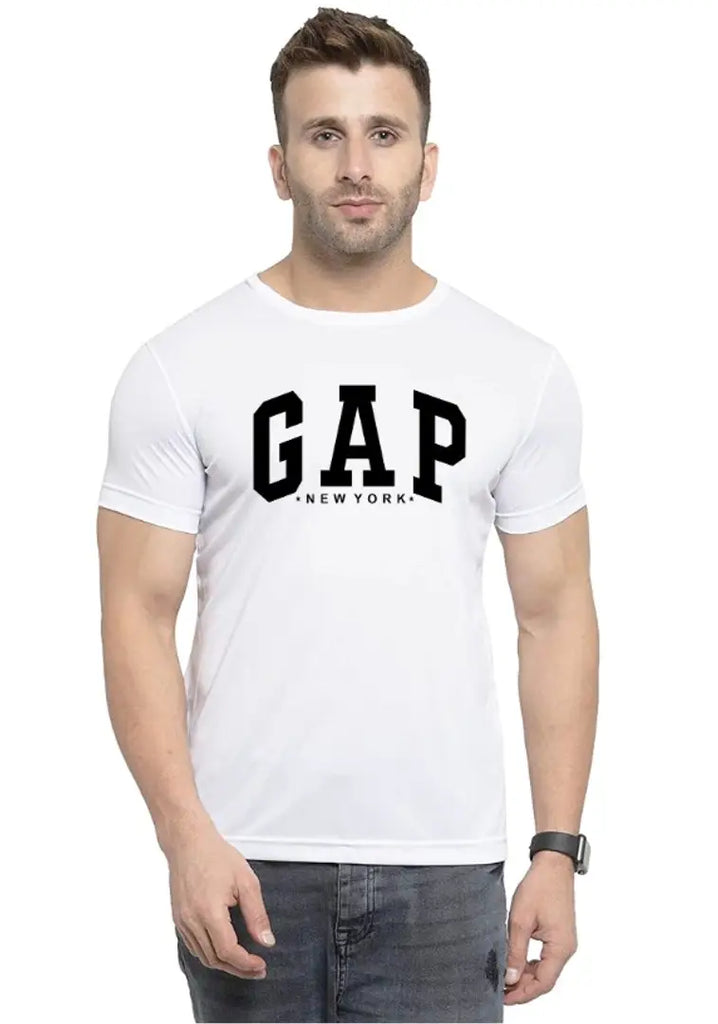 UneeQ Stylish G A P Printed Tshirt  Round Neck Unisex Polyester | Lycra T-shirt for Men And Women