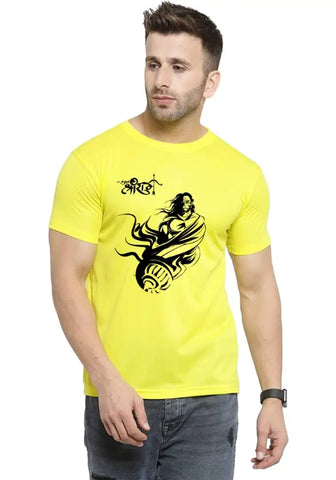 UneeQ Stylish Hanuman Printed Tshirt  Round Neck Unisex Polyester | Lycra T-shirt for Men And Women