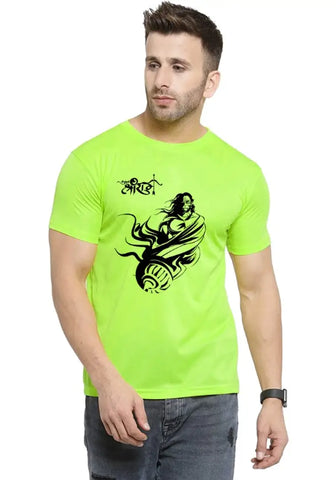 UneeQ Stylish Hanuman Printed Tshirt  Round Neck Unisex Polyester | Lycra T-shirt for Men And Women