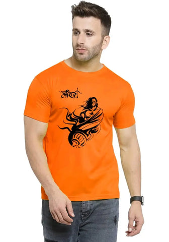 UneeQ Stylish Hanuman Printed Tshirt  Round Neck Unisex Polyester | Lycra T-shirt for Men And Women