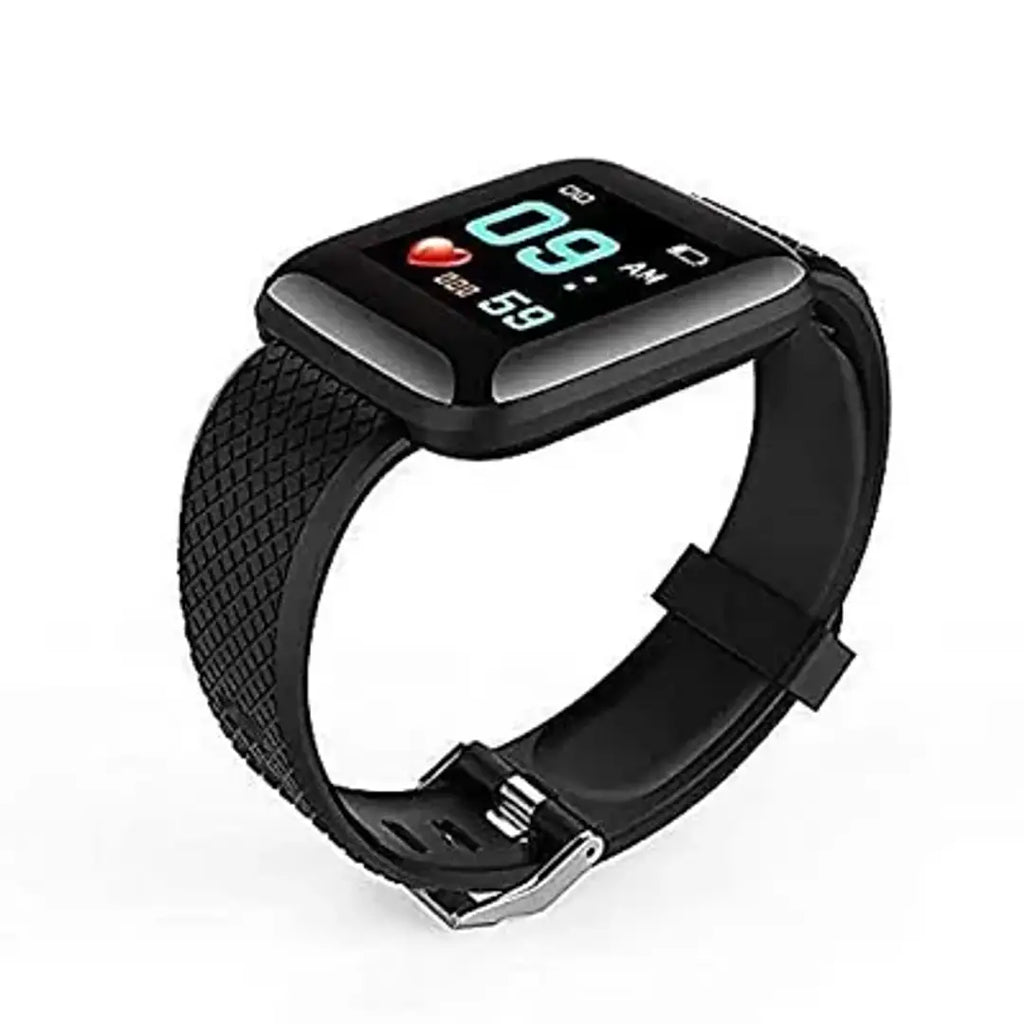 ID116 Plus Bluetooth Smart Fitness Band Watch with Heart Rate Activity Tracker Waterproof Body, Step and Calorie Counter, Blood Pressure,(12),Activity Tracker for Men/Women
