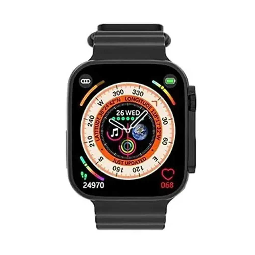S8 Ultra Smartwatch with 2.05 HD Display, Bluetooth Calling Multiple Sports Modes, Multiple Watch Faces, Spo2 Monitoring  Heart rate monitoring, Call Notification, Bluetooth Camera (Black)