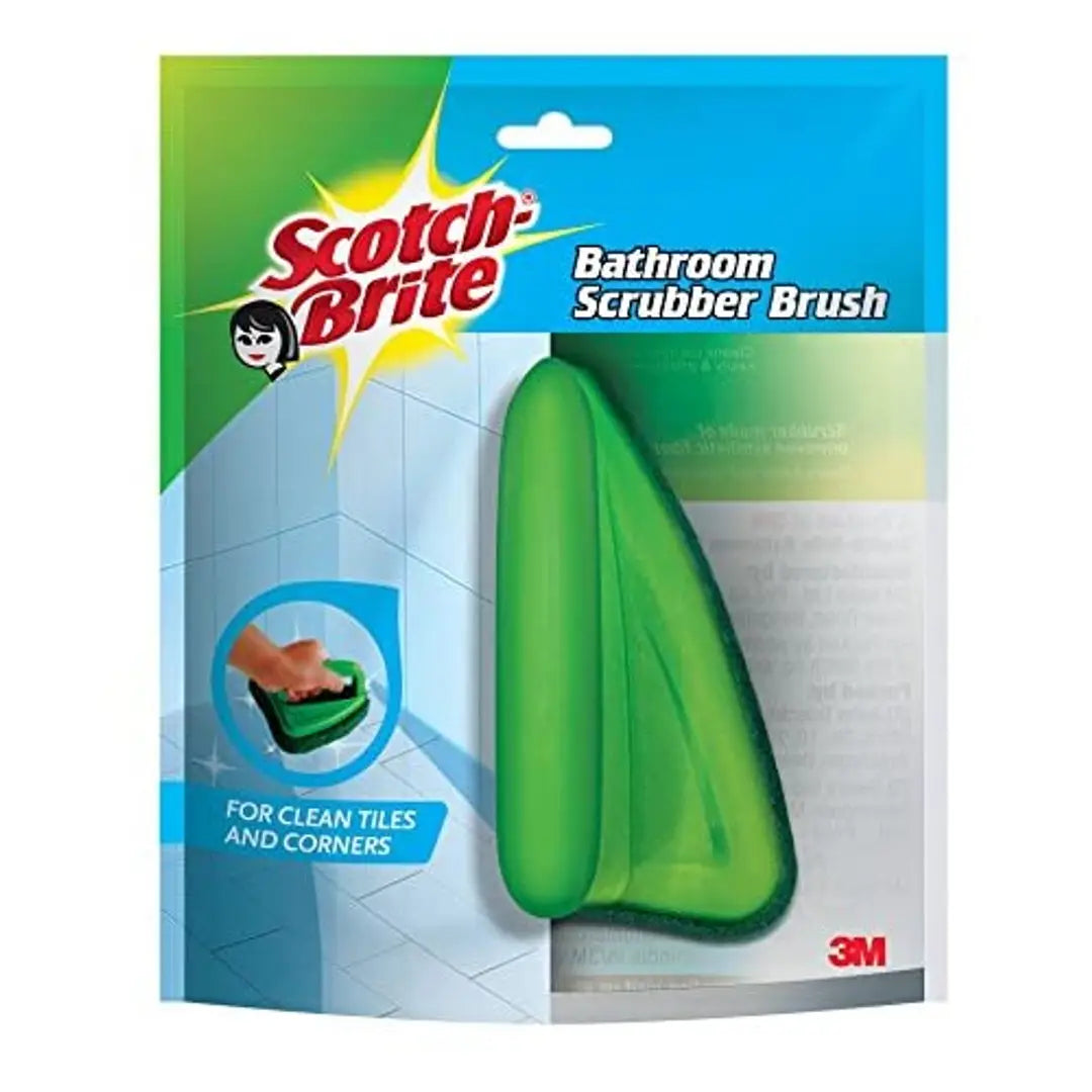 Scotch-Brite Fibre Bathroom Scrubber Brush (Green, Pack of 2)