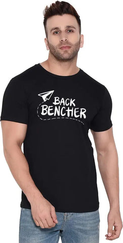BET Branded Round Neck T Shirt (Large, Black)