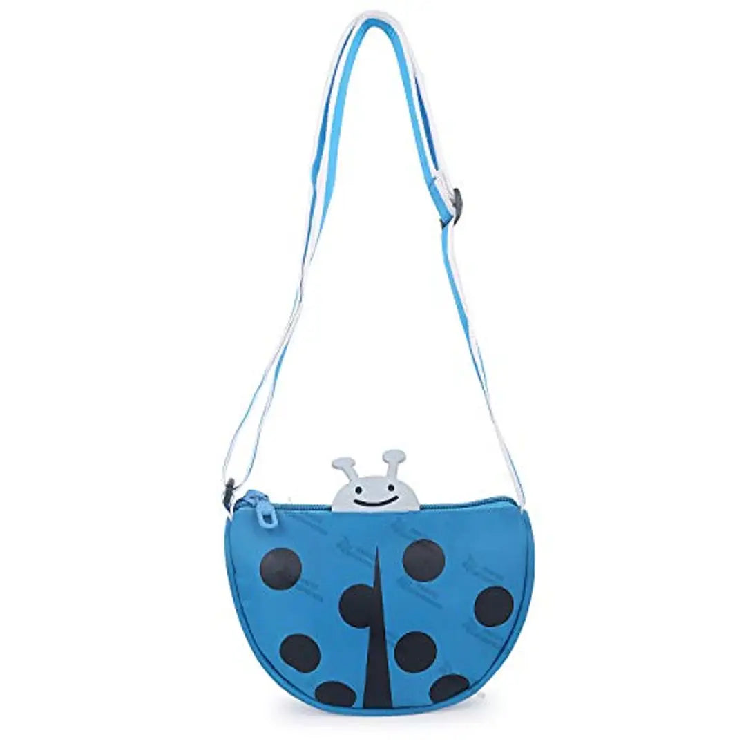 Sanjis Cartoon Character Ladybug Beetle Crossbody Hand Purse for Girls Kids Toddler Mini Cute Handbags Shoulder Messenger Phone Purse Wallet Sling Bag For Girls (Blue And Black)