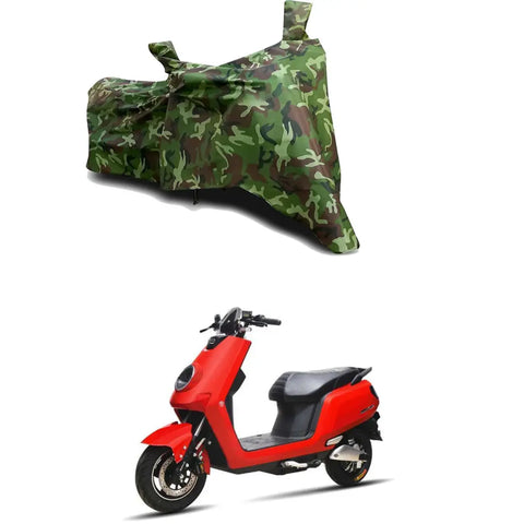 GLAMND-100% Dustproof Bike Scooty Two Wheeler Body Cover Compatible For Benling Icon LA Water Resistance  Waterproof UV Protection Indor Outdor Parking With All Varients[Militry GMJ]