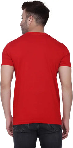 BET Branded Men's Roundneck Printed T Shirt (XX-Large, RED)