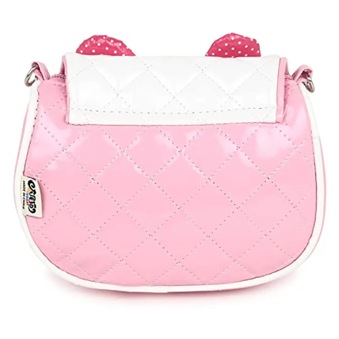 Sanjis Enterprises Sanjis Cartoon Character Crossbody Hand Purse for Girls Kids Toddler Mini Cute Princess Handbags Shoulder Messenger Phone Purse Wallet Sling Bag (Light Pink)