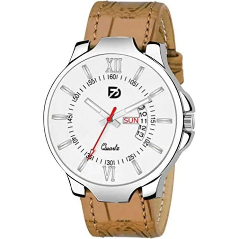 Fastdeals Analogue White Dial Day and Date Boy's and Men's Watch
