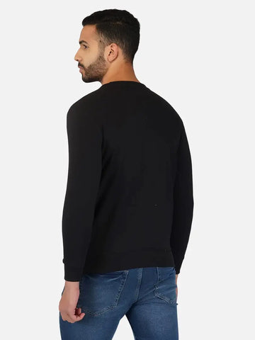 HEATHEX Men's Full Sleeve Round Neck Cotton Fleece Sweatshirt with Side Pocket