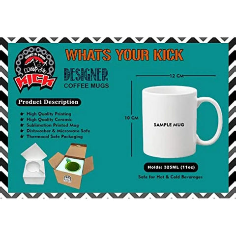 Whats Your Kick? (CSK) - Letter H Name Initial Alphabet Inspiration Printed Black Inner Ceramic Coffee Mug and Tea Mug - Birthday | Anniversary (Multi 8)