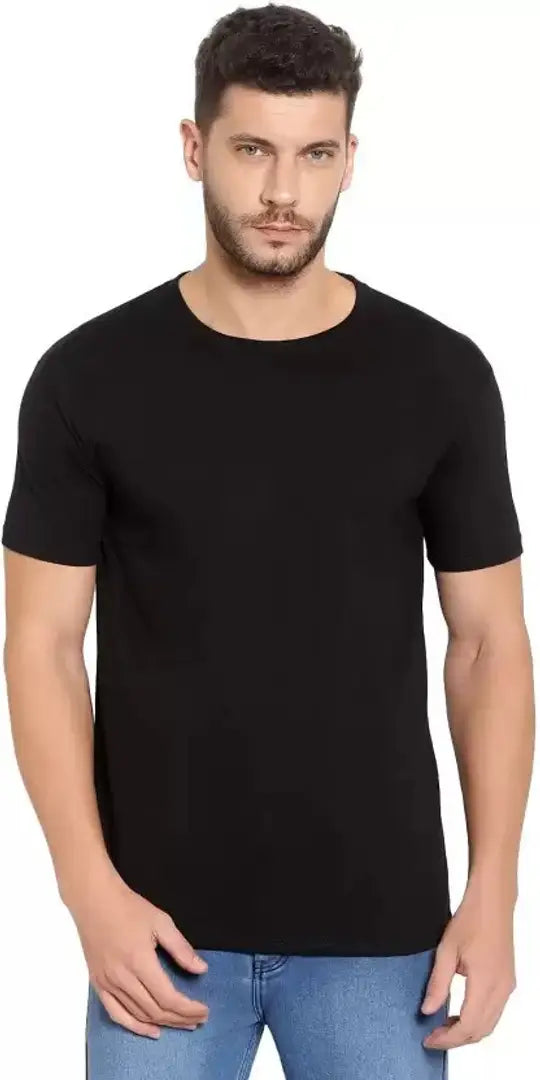 Legacy Attire Solid Men Round Neck White, Black T-Shirt