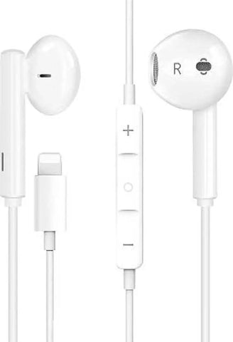 Lighting Earphones for iPhone Headphones in-Ear Wired Headset Bluetooth, Wired Headset&nbsp;&nbsp;(White, In the Ear)