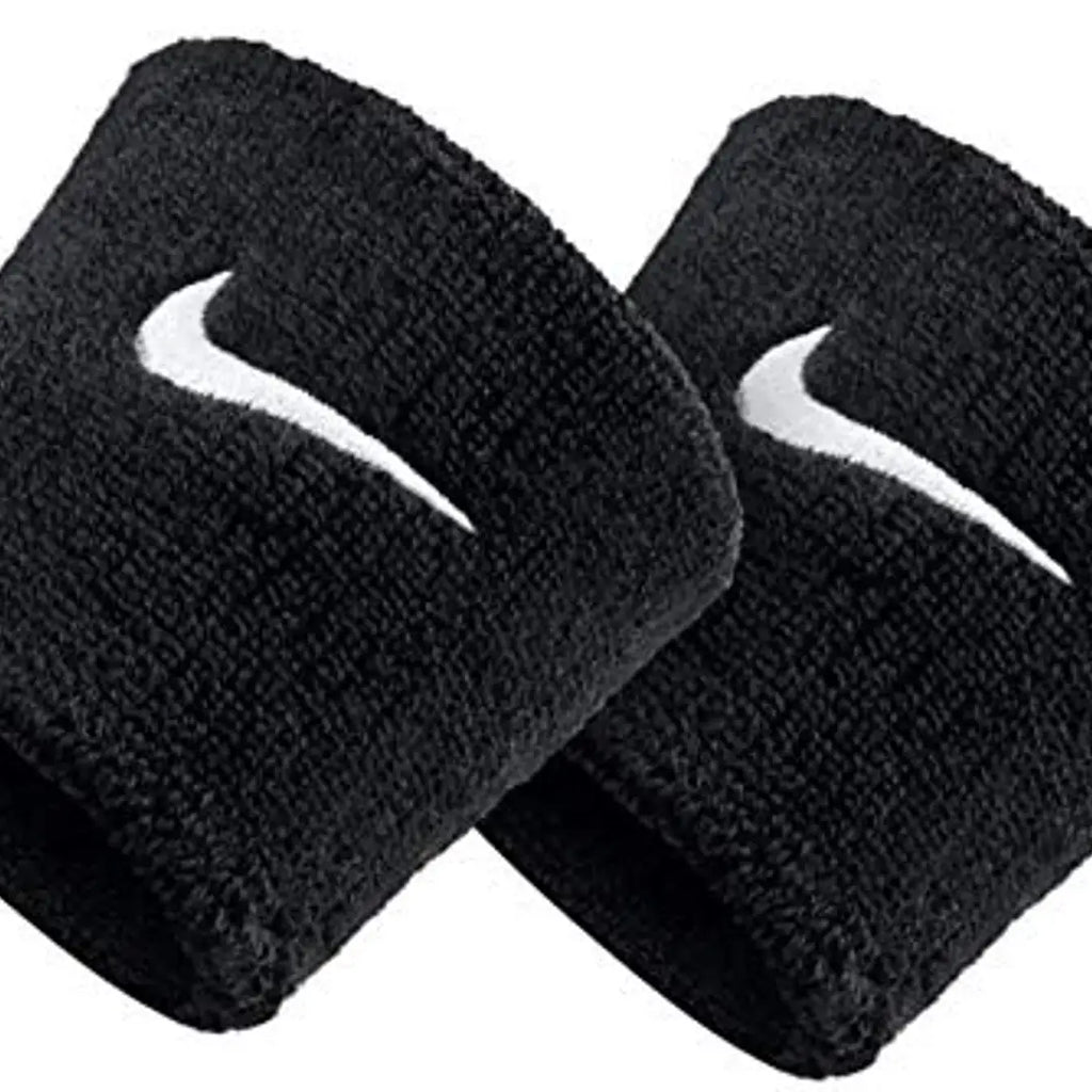 Sweatband Wrist Band Wrist Support For Gym  Sports (Black) - Pack of 1 Pair