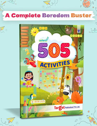 Nurture 505 Activities Book For Kids English Activity Workbook With Various Fun Activities Like Art And Craft, Gk, Puzzles, Crafts, Brain Teasers, Crosswords,