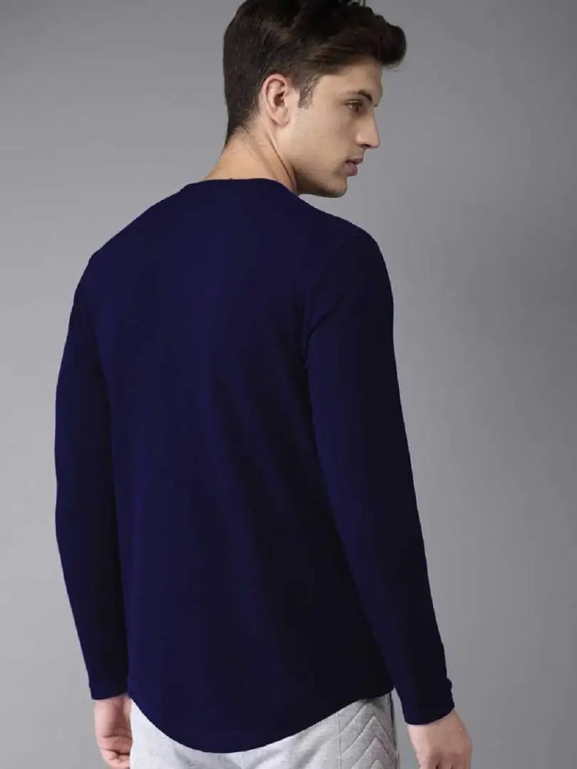 RiseMax Colourblocked Cotton Blend M42 Full Sleeve Round Neck Regular Fit T-Shirt for Men