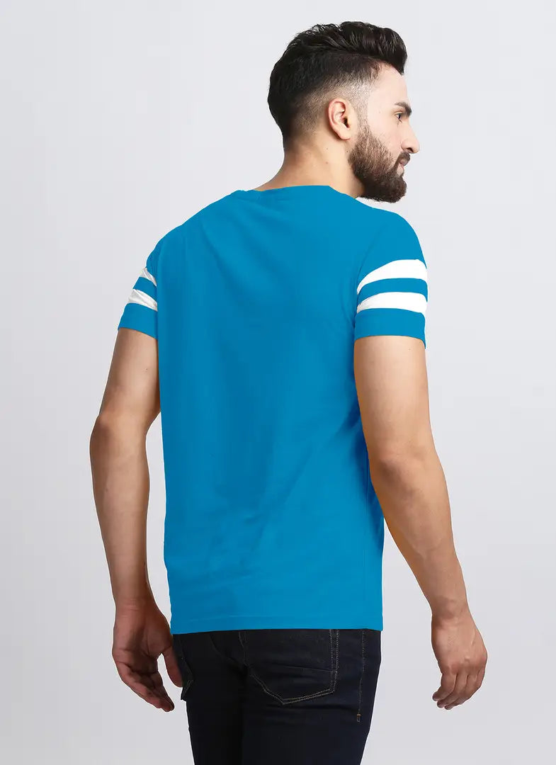 Elegant Cotton Blend Colourblocked Round Neck Tees For Men- Pack Of 2