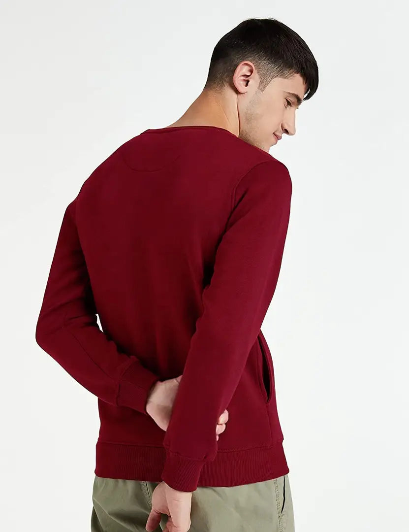 HEATHEX Men's Round Neck Full Sleeve Pullover Hodded Neck Sweatshirt