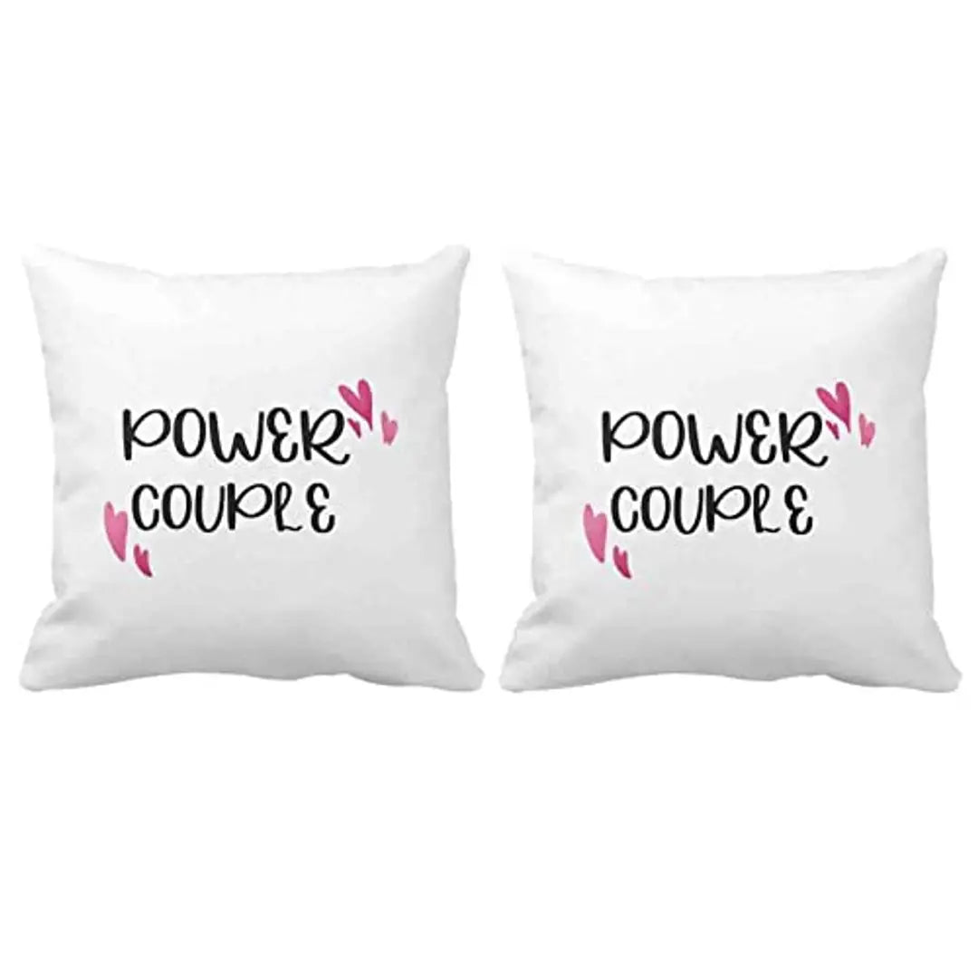 Designer Unicorn Printed Couple Cushion Cover with Filler, Power Couple 12X12 inches Set of 2