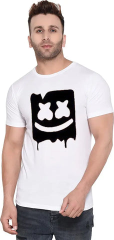 BET Branded Men's Printed Roundneck T Shirt (XX-Large, White)