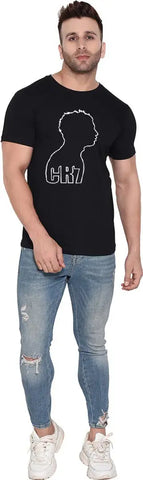 BET Branded Roundneck Printed T-Shirt (XX-Large, Black)
