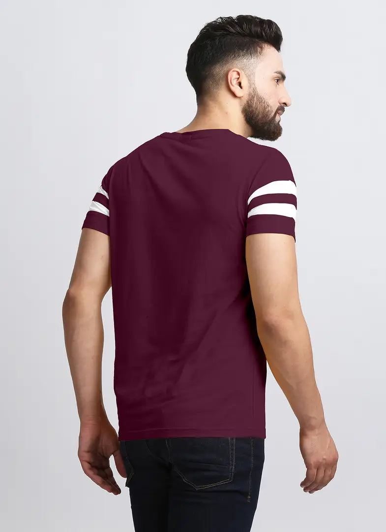 Elegant Cotton Blend Colourblocked Round Neck Tees For Men- Pack Of 2