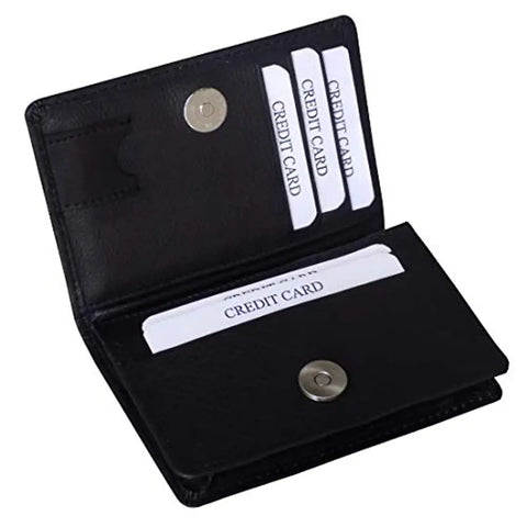 Style98 Men's, Women's, Boys, Girls Shoes Leather ATM Credit Card Holder Wallet (Black)