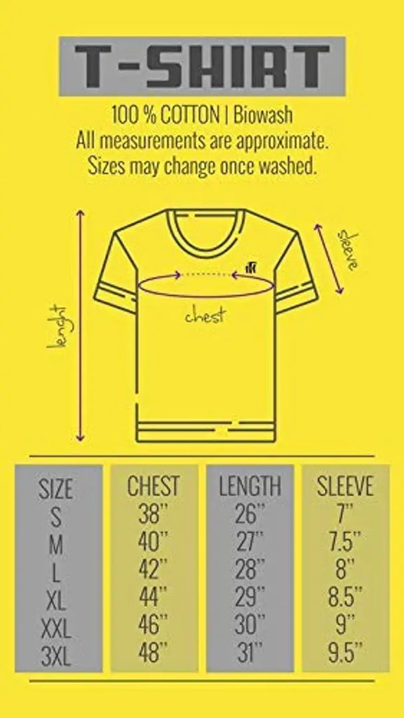 THREAD MONK Men's Cotton Every Thing's Gonna Be A-OK Printed Round Neck Half Sleeves Regular Fit T-Shirt (M, Black)